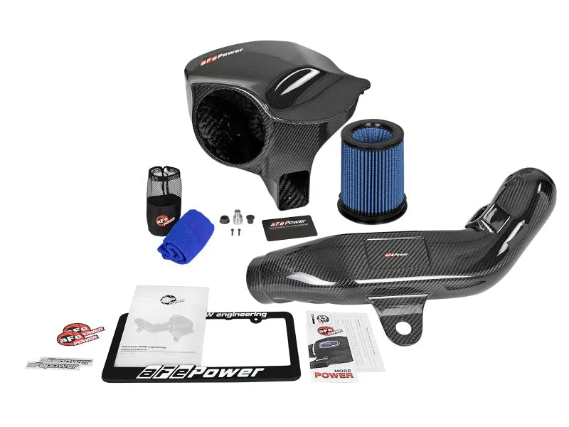 aFe Black Series Carbon Fiber CAIS w/Pro 5R Filter 16-18 BMW M2 (F87) L6-3.0L - Additional View 8