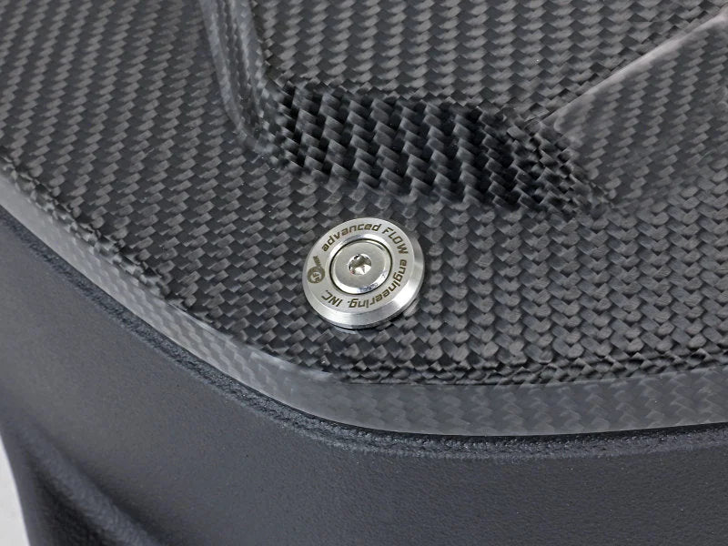 aFe Black Series Stage-2 Carbon Fiber Cold Air Intake System w/ Pro DRY S Media - 18-19 BMW M5 (F90) - Installation View