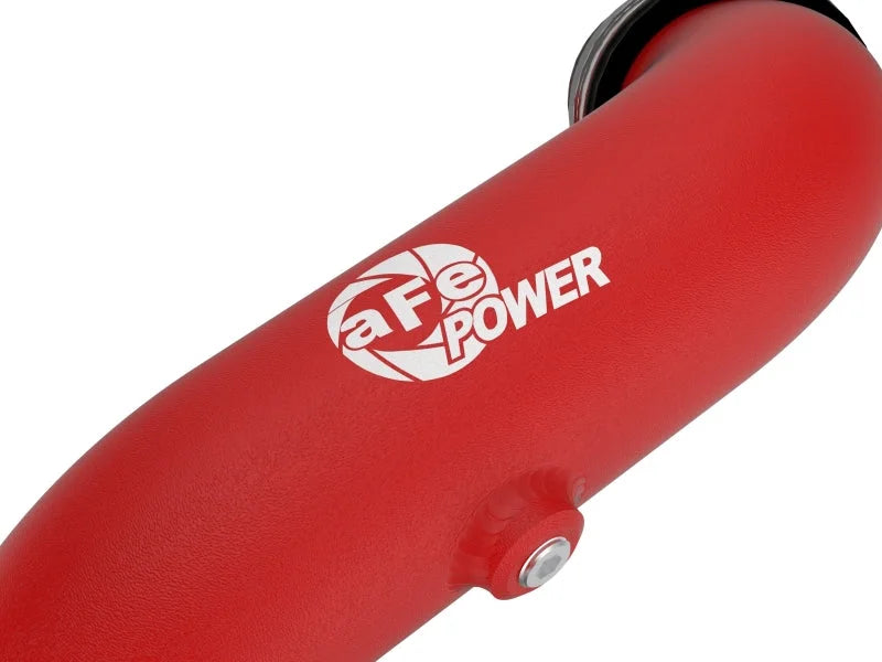 aFe BladeRunner 2 1/4in Intercooler Hot Side Charge Pipe 22-23 Ford Explorer V6-3.0L (tt) - Red - Back View