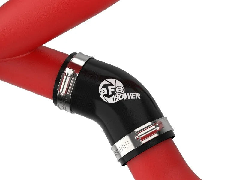 aFe BladeRunner 2 1/4in Intercooler Hot Side Charge Pipe 22-23 Ford Explorer V6-3.0L (tt) - Red - Installation View