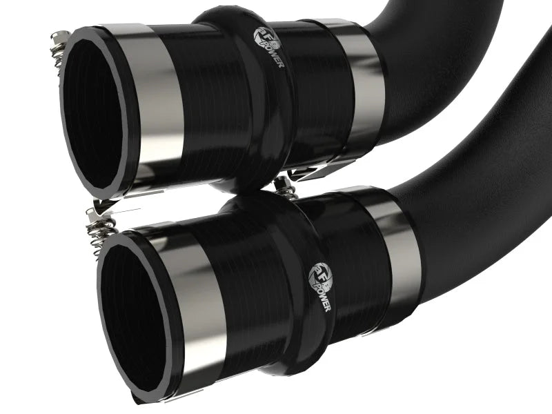 aFe BladeRunner 21-22 Ford F-150 Ecoboost V6-3.5L(tt) Aluminum Hot and Cold Charge Pipe Kit Black - Additional View 5