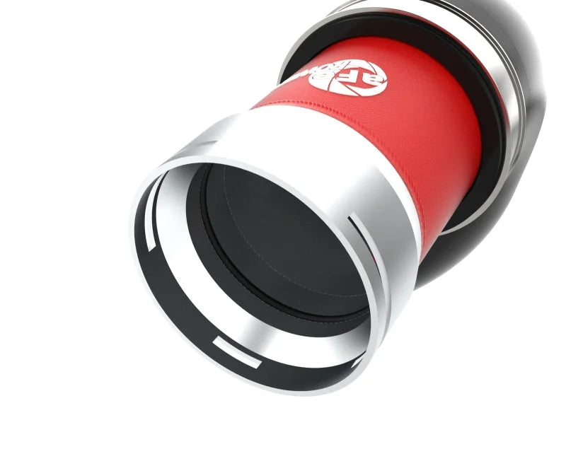 aFe BladeRunner 22-23 Kia Stinger L4-2.5L (t) Aluminum Hot and Cold Charge Pipe Kit - Red - Installation View
