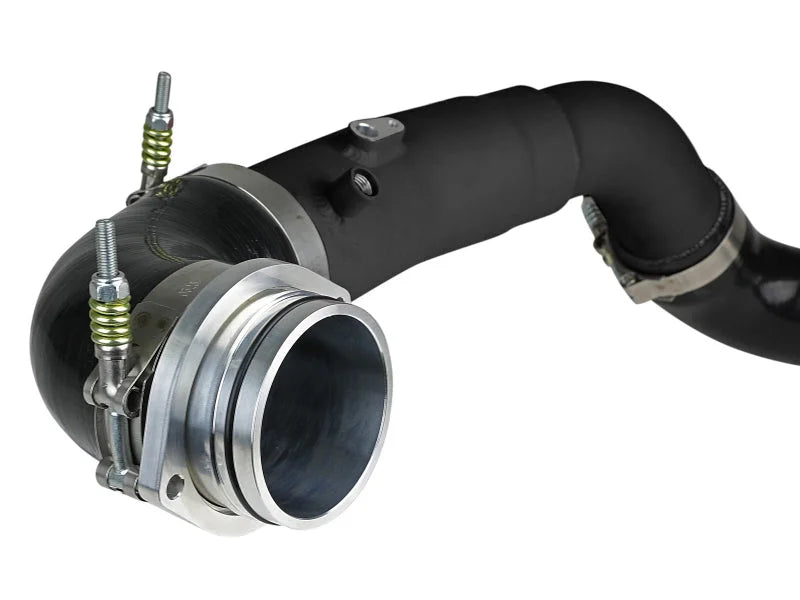 aFe BladeRunner 2.5-3in Hot Side Charge Pipe Black 20-21 BMW Z4 M40i (G29) L6-3.0L (t) B58 - Back View