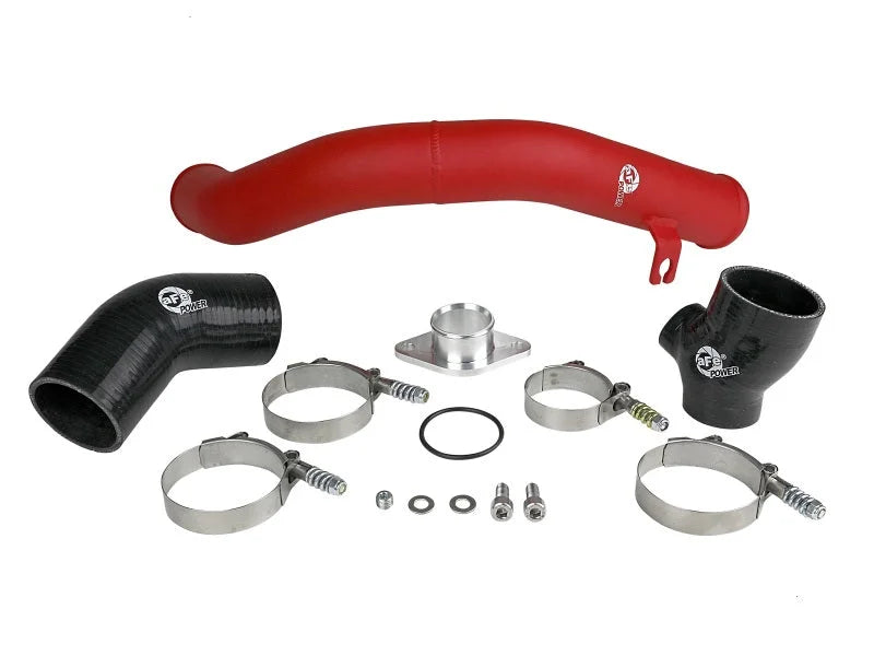 aFe BladeRunner 2.5in Aluminium Hot Side Charge Pipe 15-20 Subaru WRX 2.0T - Red - Additional View 5