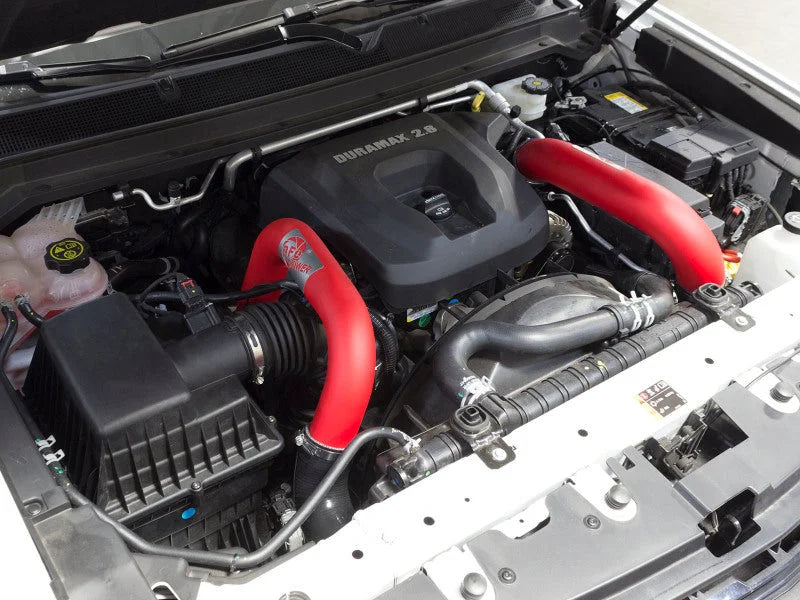aFe BladeRunner 2.5in Red IC Tube Hot Side w/ Coupling & Clamp Kit 2016 GM Colorado/Canyon 2.8L - Additional View 7