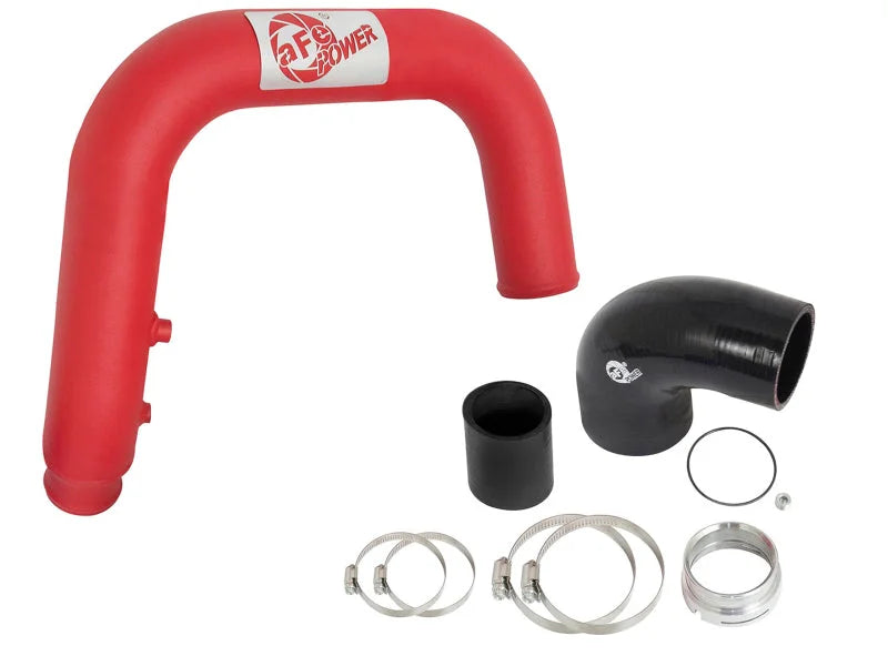 aFe BladeRunner 2.5in Red IC Tube Hot Side w/ Coupling & Clamp Kit 2016 GM Colorado/Canyon 2.8L - Additional View 9