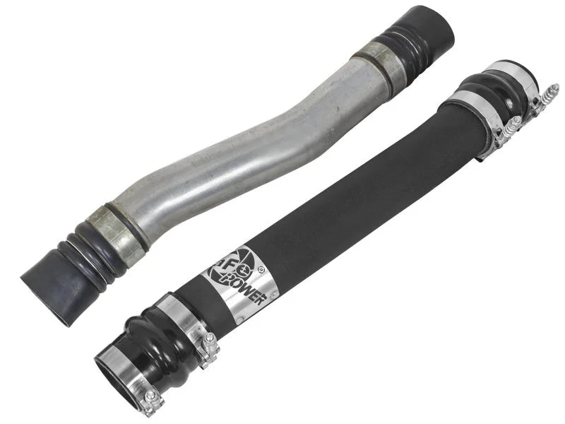 aFe BladeRunner 2.75in Hot 3.5in Cold Side Intercooler Tubes w/ Coupling Clamp Kit 10-12 Dodge 6.7L - Side View