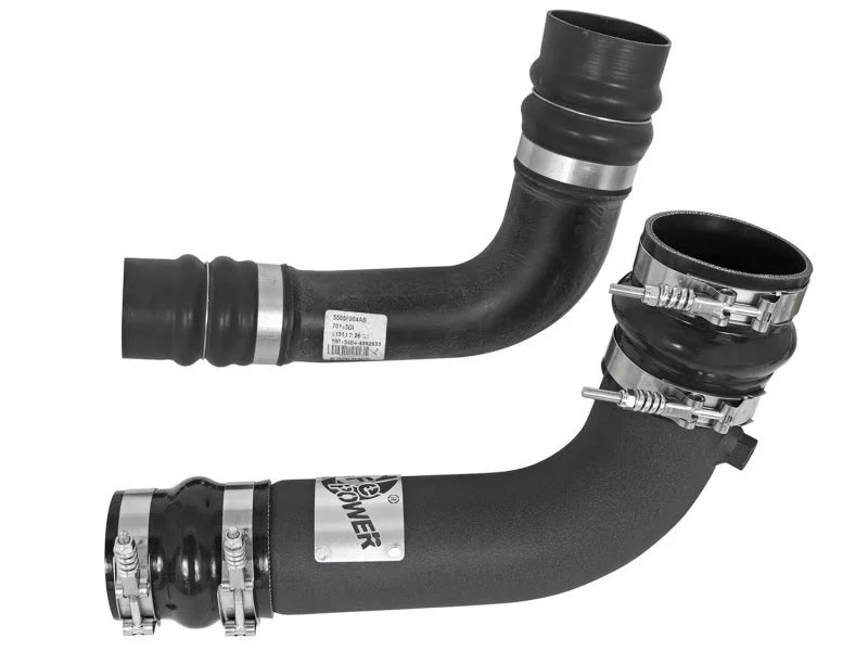 aFe BladeRunner 2.75in Hot 3.5in Cold Side Intercooler Tubes w/ Coupling Clamp Kit 10-12 Dodge 6.7L - Additional View 9