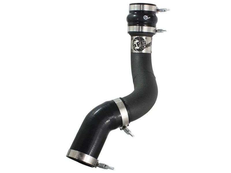 aFe BladeRunner 3in Black Intercooler Tube Cold Side w/ Couplings & Clamps 13-14 Dodge RAM 6.7L (td) - Main Product View