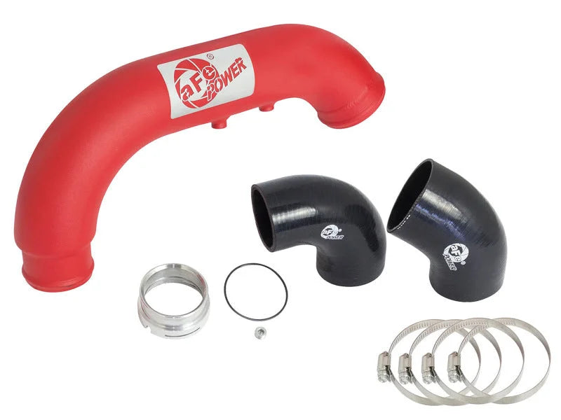 aFe BladeRunner 3in Red IC Tube Cold Side w/ Coupling & Clamp Kit 2016 GM Colorado/Canyon 2.8L - Additional View 6