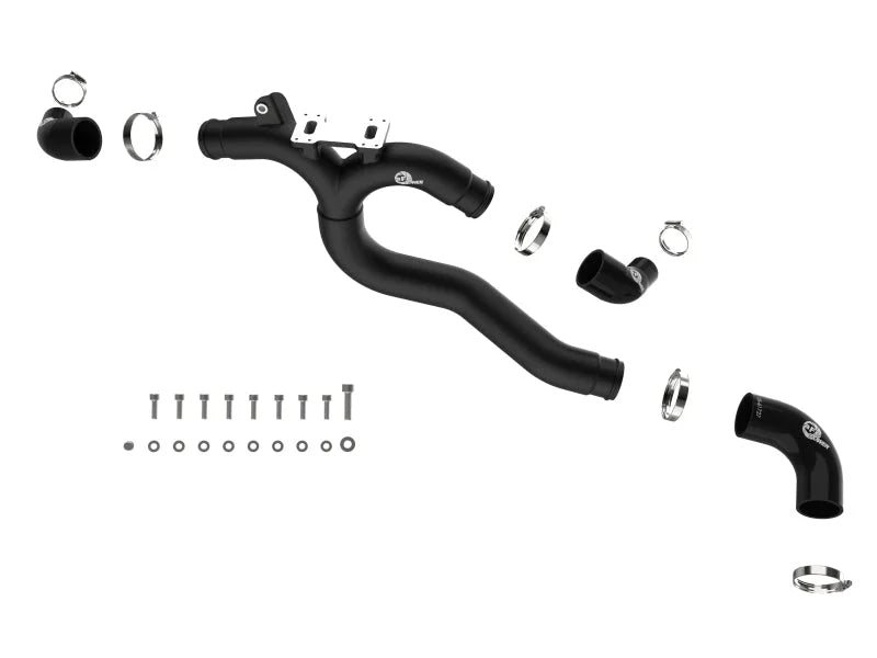 aFe BladeRunner Aluminum Hot Charge Pipe - Black fits 2019-2026 Genesis G70 V6 3.3L (tt) - Additional View 8