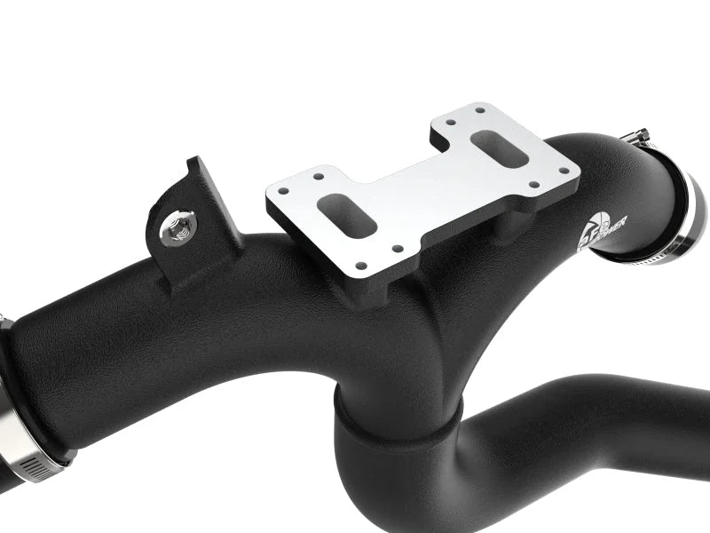 aFe BladeRunner Aluminum Hot/Cold Charge Pipe Kit - Red fits 2019-2026 Genesis G70 V6 3.3L (tt) - Side View