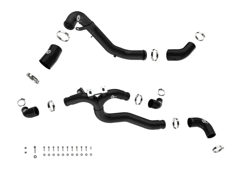 aFe BladeRunner Aluminum Hot/Cold Charge Pipe Kit - Red fits 2019-2026 Genesis G70 V6 3.3L (tt) - Additional View 5