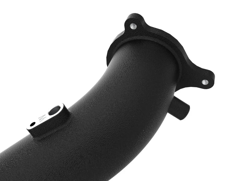 aFe BladeRunner Black 2-3/4in Aluminum Charge Pipe 2021 Toyota Supra GR (A90) I4-2.0L (t) B48 - Installation View