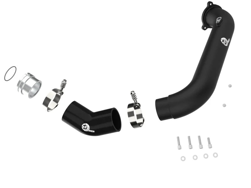 aFe BladeRunner Black 2-3/4in Aluminum Charge Pipe 2021 Toyota Supra GR (A90) I4-2.0L (t) B48 - Additional View 6