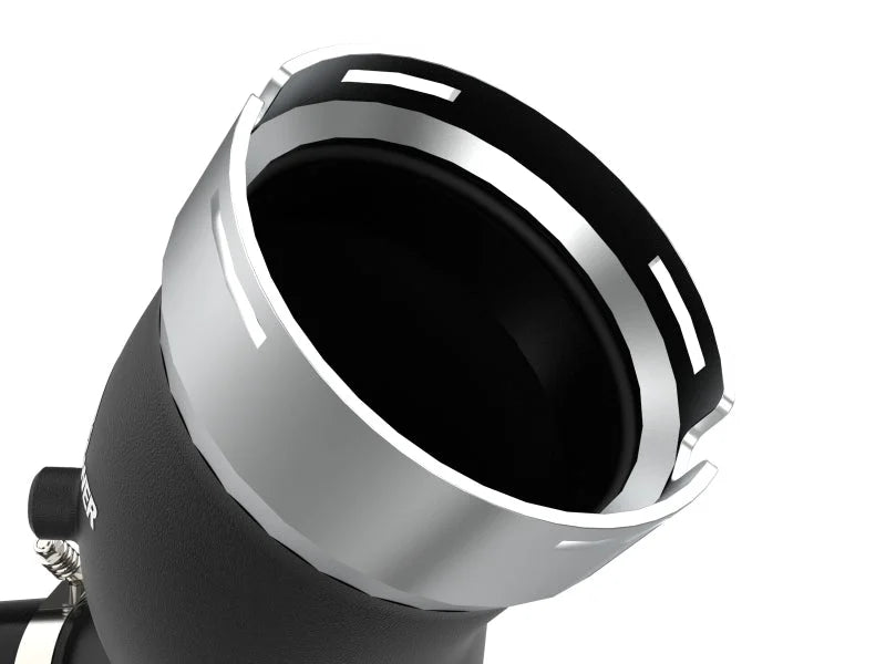 aFe BladeRunner Black 3in Aluminum Charge Pipe Kit 20-21 GM Diesel Trucks V8-6.6L (td) L5P - Additional View 6
