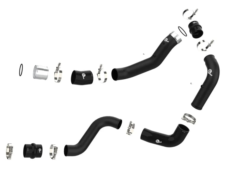 aFe BladeRunner Black 3in Aluminum Charge Pipe Kit 20-21 GM Diesel Trucks V8-6.6L (td) L5P - Additional View 7