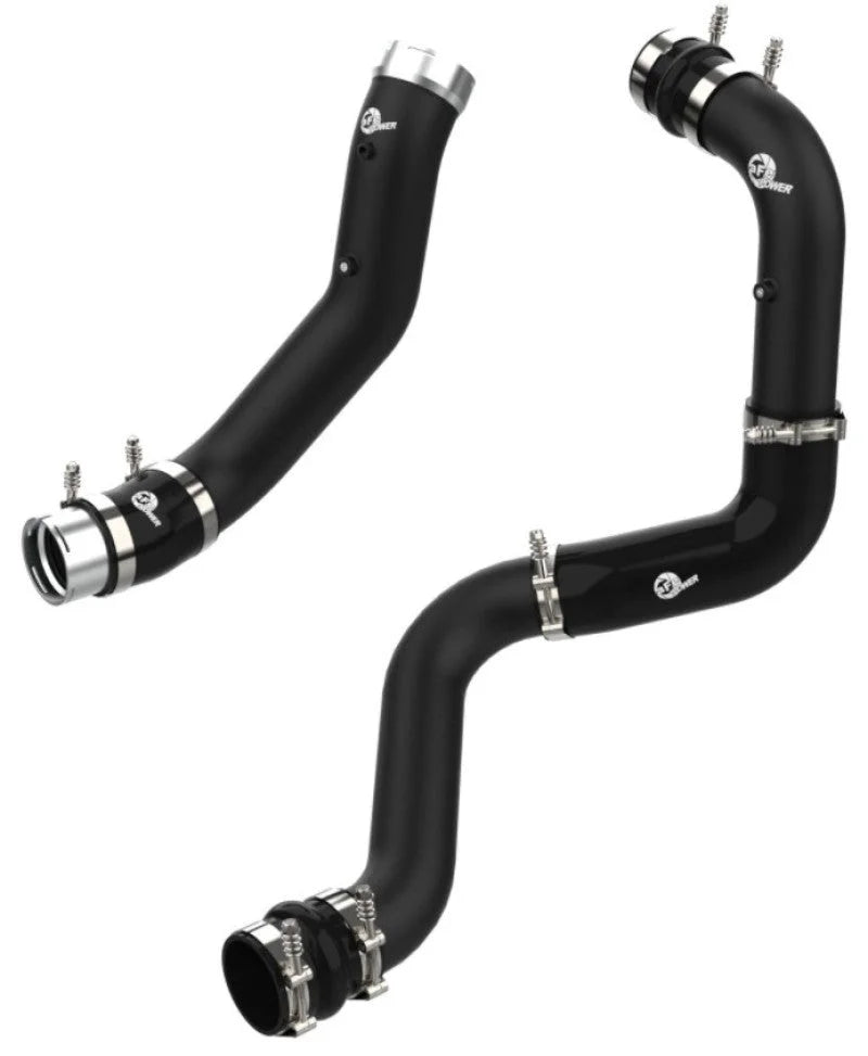 aFe BladeRunner Black 3in Aluminum Charge Pipe Kit 20-21 GM Diesel Trucks V8-6.6L (td) L5P - Additional View 8