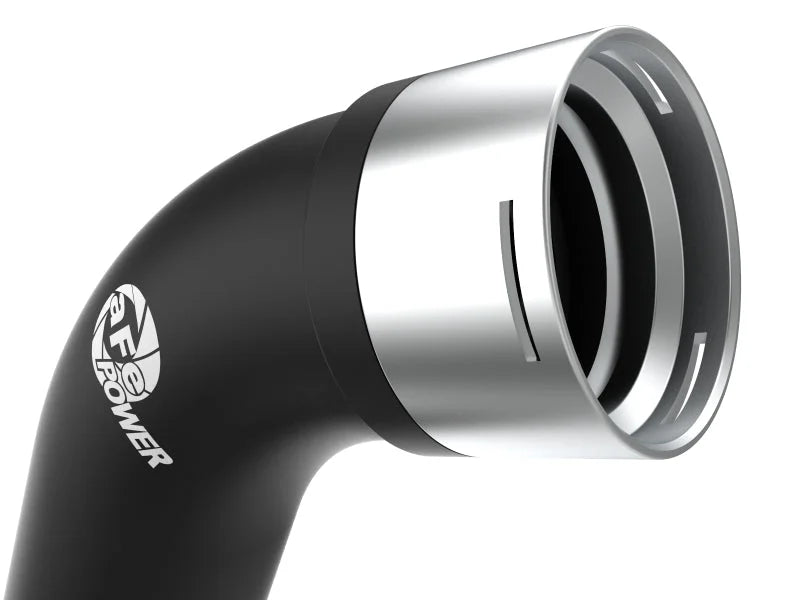 aFe BladeRunner Black 3in Intercooler Hot & Cold Side Pipe Kit 20-21 Jeep Wrangler V6-3.0L (td) - Back View