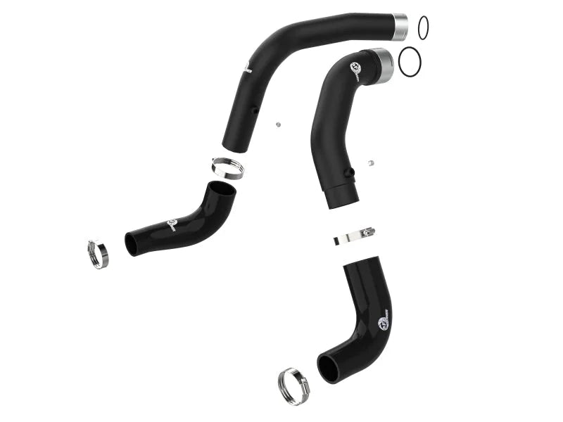 aFe BladeRunner Black 3in Intercooler Hot & Cold Side Pipe Kit 20-21 Jeep Wrangler V6-3.0L (td) - Additional View 6