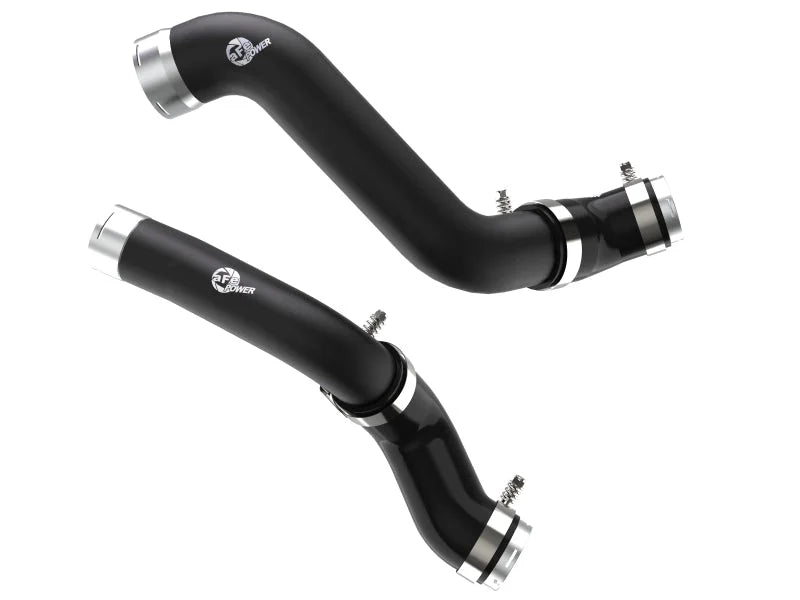 aFe BladeRunner Black Intercooler Hot & Cold Side Tubes Combo 19-20 GM Trucks 1500 L4-2.7L (t) - Main Product View