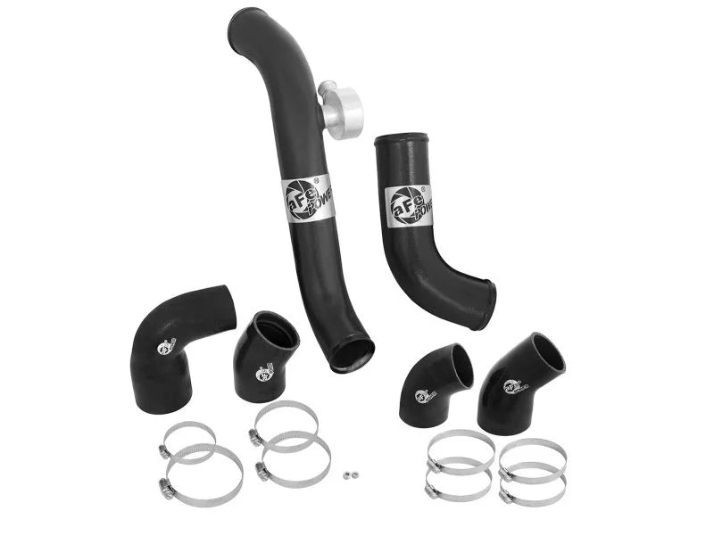 aFe BladeRunner Intercooler Tubes Black Hot/Cold Side for 15-16 Ford Mustang EcoBoost I4-2.3L (t) - Additional View 5