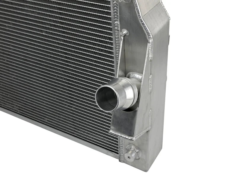 aFe BladeRunner Street Series Aluminum Radiator 08-10 Ford Diesel Trucks 6.4 Liter - Side View