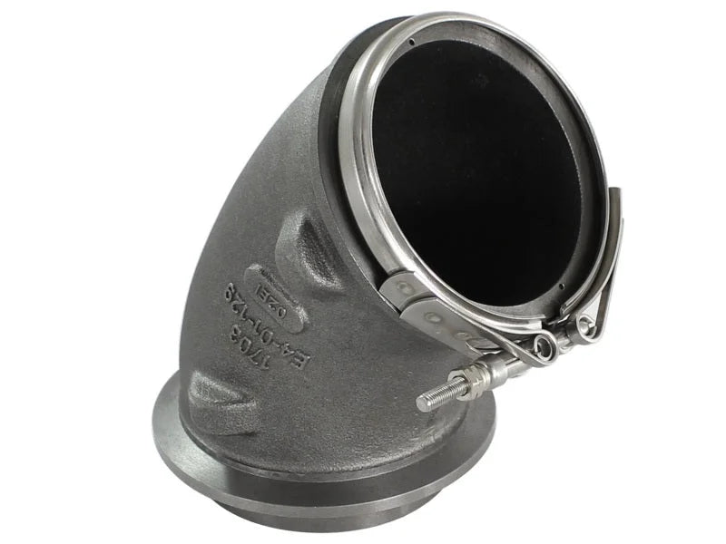 aFe BladeRunner Turbocharger Turbine Elbow Replacement Ford 99.5-03 7.3L TD - Side View