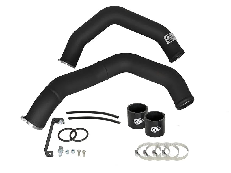 aFe Bladerunner 2-1/4in Intercooler Tube Hot Side BMW M3/M4 (F80/F82/F83) 15-17 L6 3.0L (tt) S55 - Back View