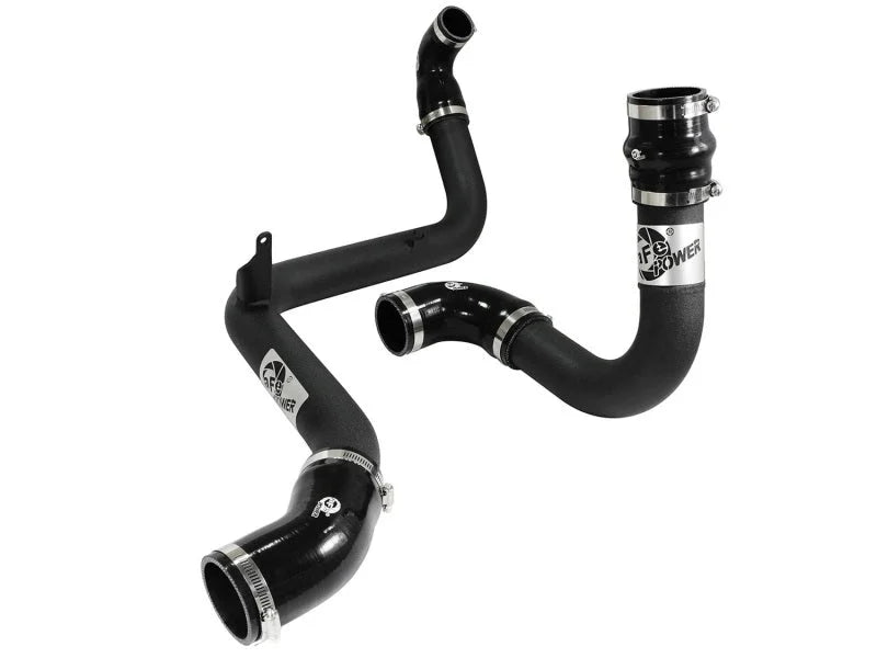 aFe Bladerunner 2.5in Intercooler Hot and Cold Side Tubes, 13-14 Ford Focus ST 2.0L (t) *Black* - Back View