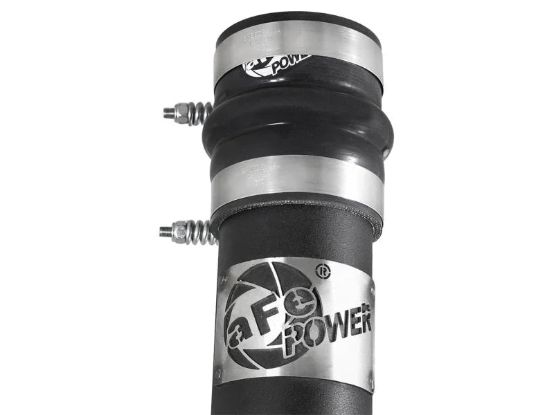 aFe Bladerunner 3 inch Black Intercooler Hot Side Tube Dodge Diesel Trucks 94-02 L6-5.9L - Installation View