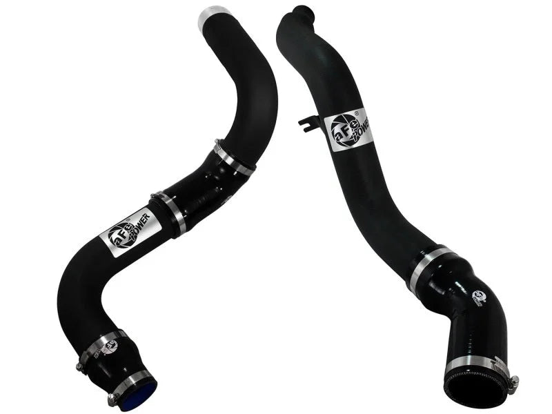aFe Bladerunner 3in Black Intercooler Hot and Cold Side Tubes 14-15 Dodge Ram 1500 EcoDiesel V6 3.0L - Main Product View