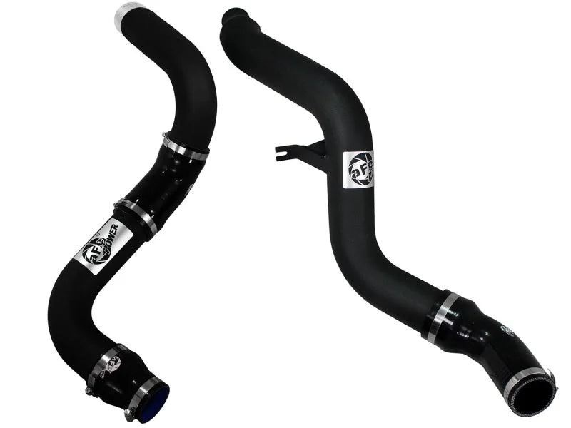 aFe Bladerunner 3in Black Intercooler Hot and Cold Side Tubes 14-15 Dodge Ram 1500 EcoDiesel V6 3.0L - Side View