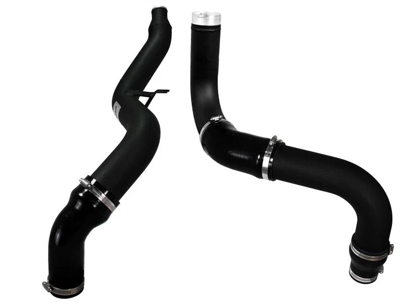 aFe Bladerunner 3in Black Intercooler Hot and Cold Side Tubes 14-15 Dodge Ram 1500 EcoDiesel V6 3.0L - Installation View