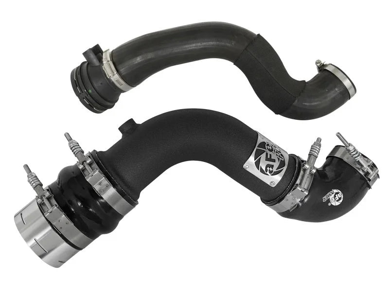aFe Bladerunner 3in Hot and Cold Side Black Intercooler Tubes 2017 Ford Diesel Trucks V8 6.7L (td) - Additional View 9