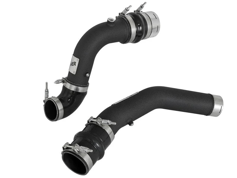 aFe Bladerunner 3in Hot and Cold Side Black Intercooler Tubes 2017 Ford Diesel Trucks V8 6.7L (td) - Additional View 10