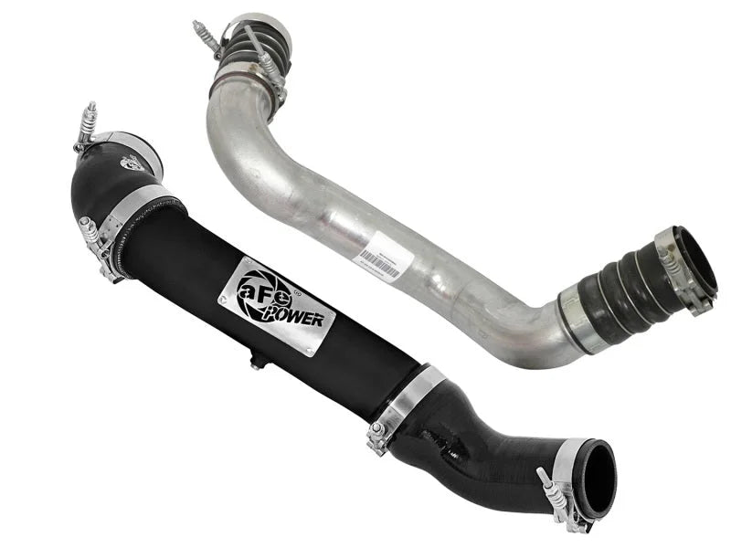 aFe Bladerunner 3in Intercooler Hot and Cold Side Tubes 16-17 Nissan Titan XD V8 5.0L (td) - Back View