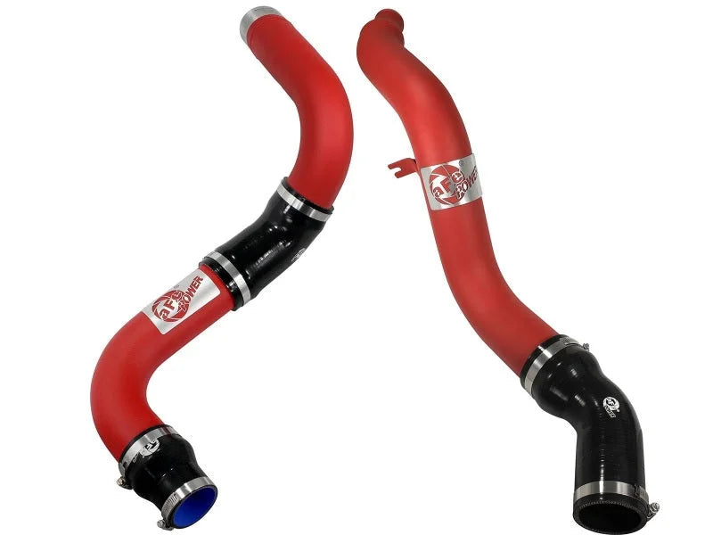 aFe Bladerunner 3in Red Intercooler Hot and Cold Side Tubes 14-15 Dodge Ram 1500 EcoDiesel V6 3.0L - Main Product View