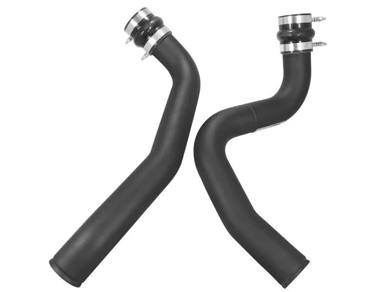 aFe Bladerunner Intercoolers I/C Tube 3in Hot/Cold Ford F-250/F-350 99-03 V8-7.3L - Black - Back View