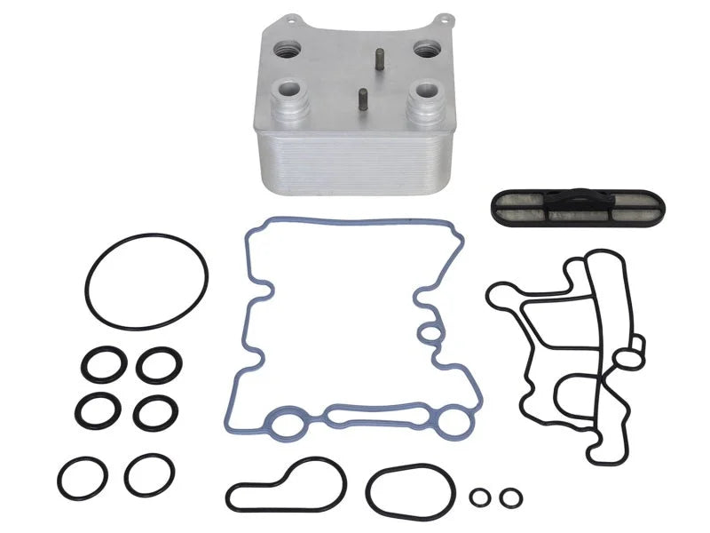 aFe Bladerunner Oil Cooler Ford Diesel Trucks 03-07 V8 6.0L (td) - Side View