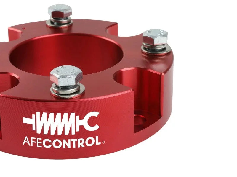 aFe CONTROL 1.875 IN Leveling Kit 22-23 Toyota Tundra - Red - Back View