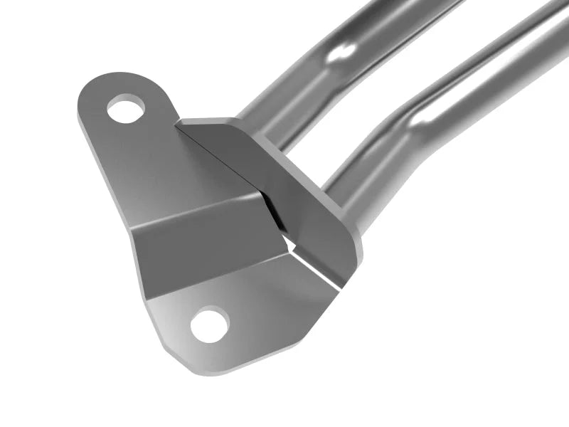 aFe CONTROL 20-22 Ford Explorer L4 2.3L (t) Tubular Steel Front Suspension Strut Brace Gunmetal Gray - Back View