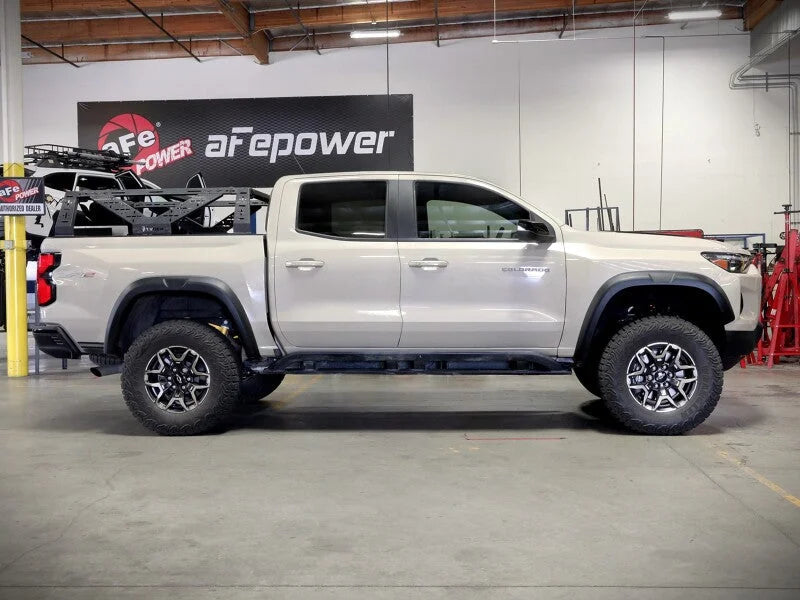 aFe CONTROL 23-24 Chevrolet Colorado ZR2 / GMC Canyon AT4X L4 2.7L (t) 1.25in Leveling Kit - Red - Side View