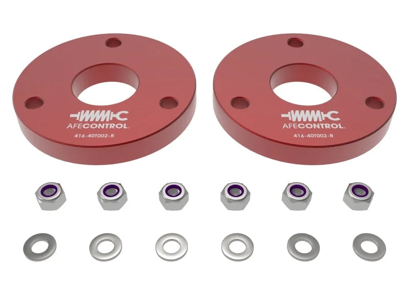 aFe CONTROL 23-24 Chevrolet Colorado ZR2 / GMC Canyon AT4X L4 2.7L (t) 1.25in Leveling Kit - Red - Back View