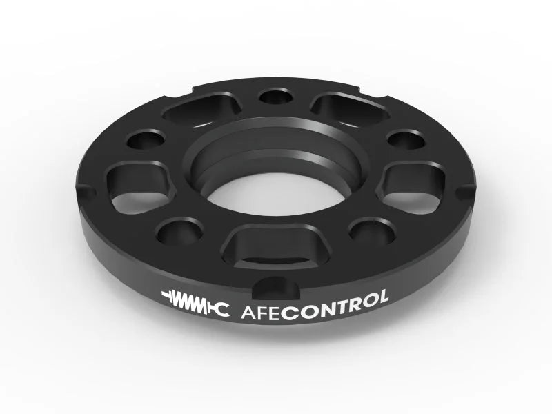 aFe CONTROL Billet Aluminum Wheel Spacers 5x112 CB66.6 15mm - Toyota GR Supra/BMW G-Series - Back View