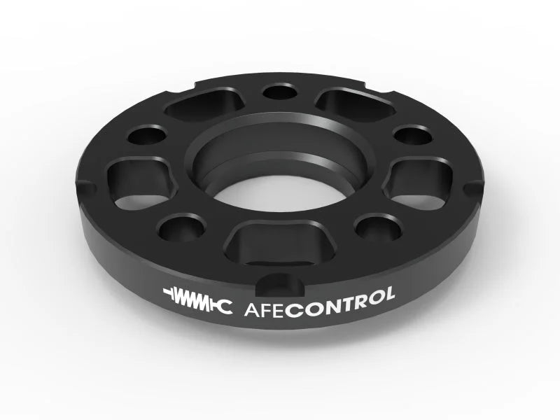 aFe CONTROL Billet Aluminum Wheel Spacers 5x112 CB66.6 18mm - Toyota GR Supra/BMW G-Series - Back View