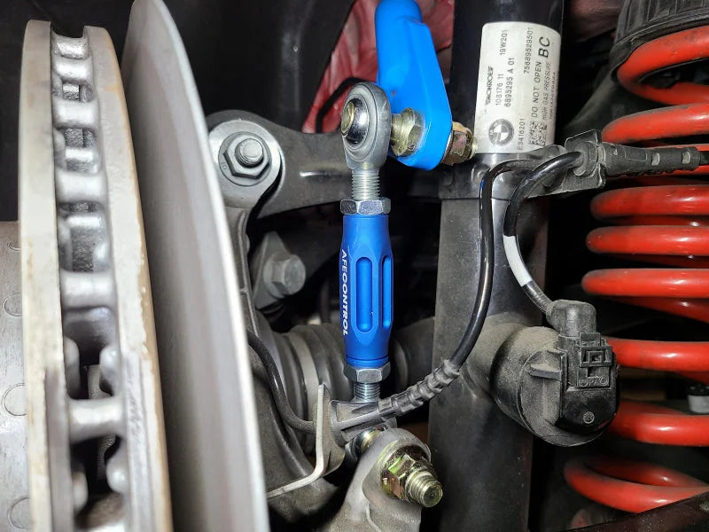 aFe Control 20-21 Toyota Supra 3.0L Adjustable End Links Kit - Front & Rear - Back View