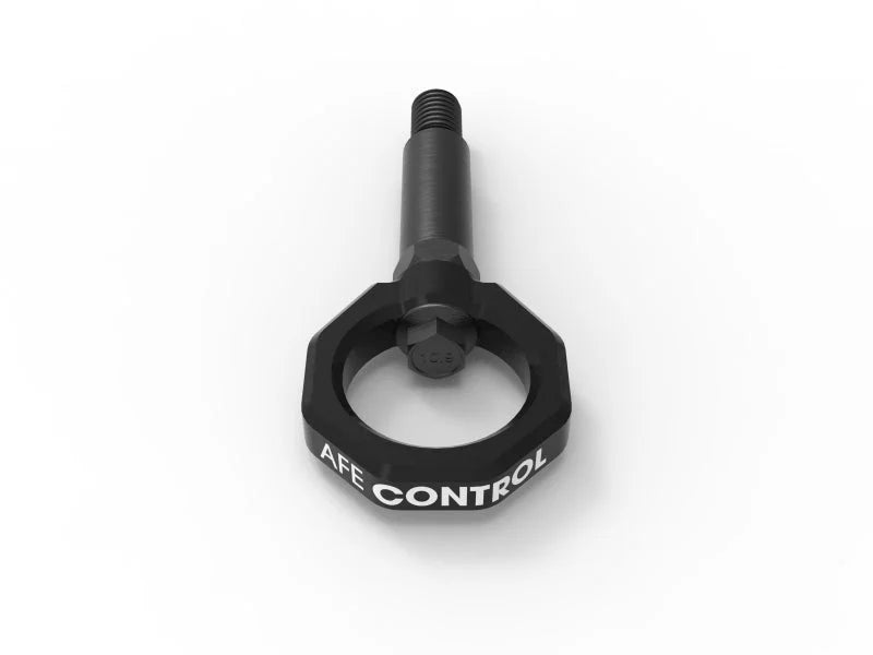 aFe Control Front Tow Hook Black BMW F-Chassis 2/3/4/M - Back View