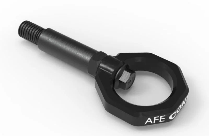 aFe Control Front Tow Hook Black BMW F-Chassis 2/3/4/M - Installation View