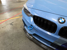 Load image into Gallery viewer, aFe Control Front Tow Hook Blue BMW F-Chassis 2/3/4/M - Side View